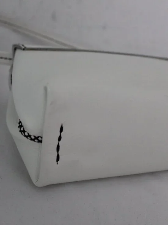 NEW Henry Beguelin White Shoulder Bag Omino Logo Turn Lock Handbag - Picture 11 of 16